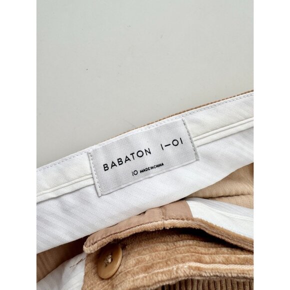 Aritzia BABATON 1-01 Albers Tan Corduroy Cropped Kick Flare Pants, Size 10 - Picture 10 of 13